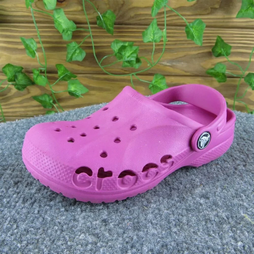 Crocs Girls Fisherman Size T 12-13 Medium Shoes Pink Synthetic Slip On